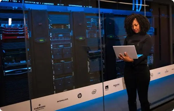 Person working on a computer